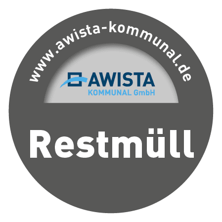 Behälterschrank-Aufkleber Restmüll